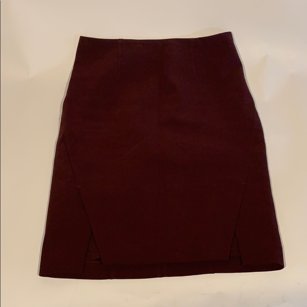 White House Black Market Maroon Pencil Skirt